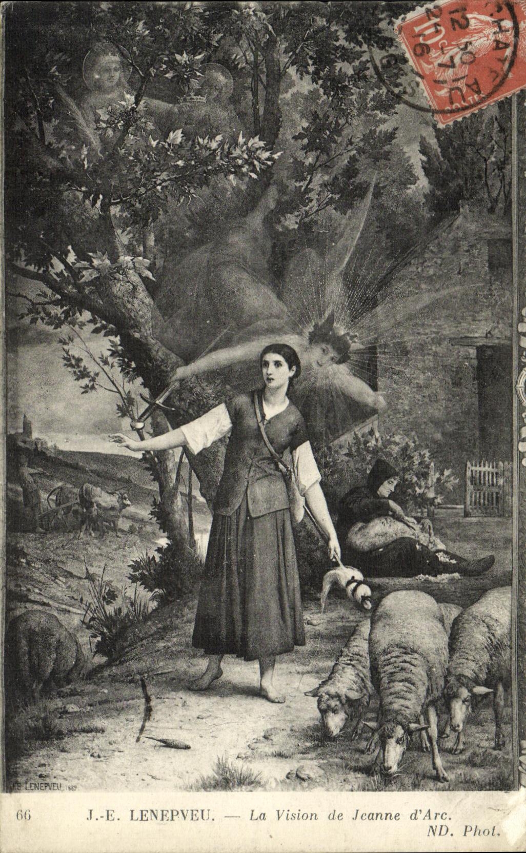 CPA Fantaisie Femme Lenepveu La vision de Jeanne d arc 