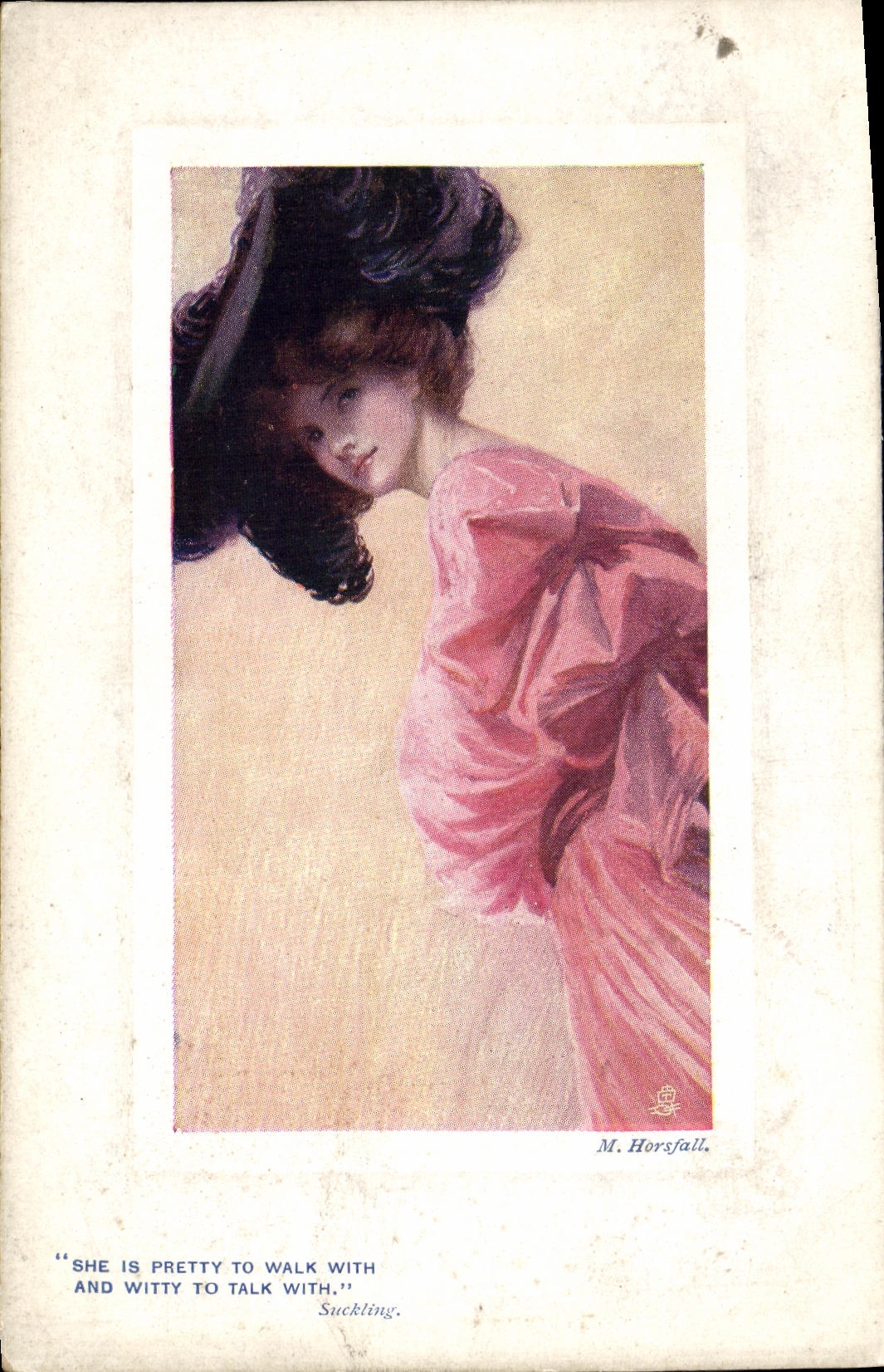 CPA Fantaisie Femme Horsfall 