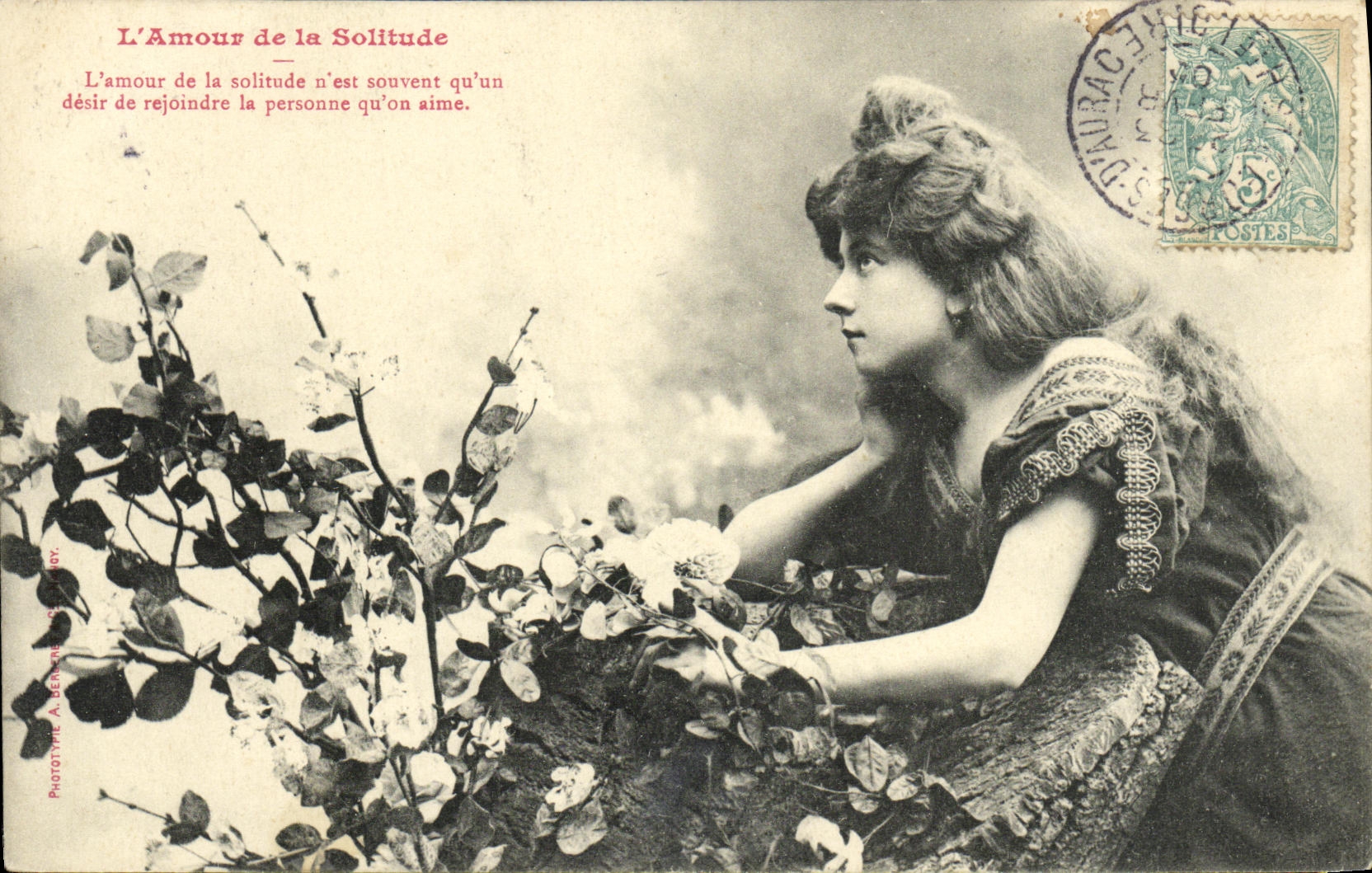 CPA Fantaisie Femme L amour de la solitude