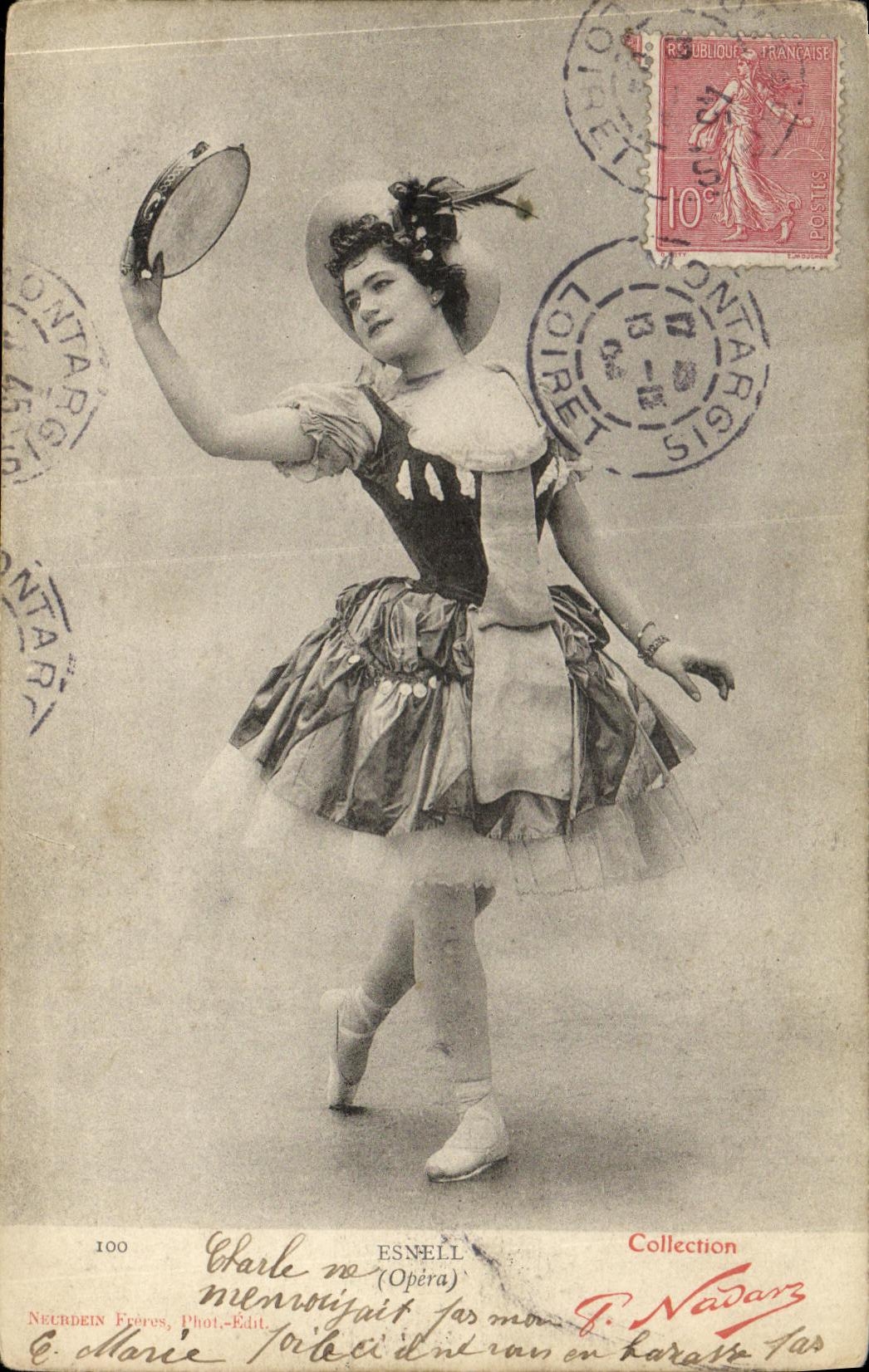 CPA Fantaisie Femme Esnell opera