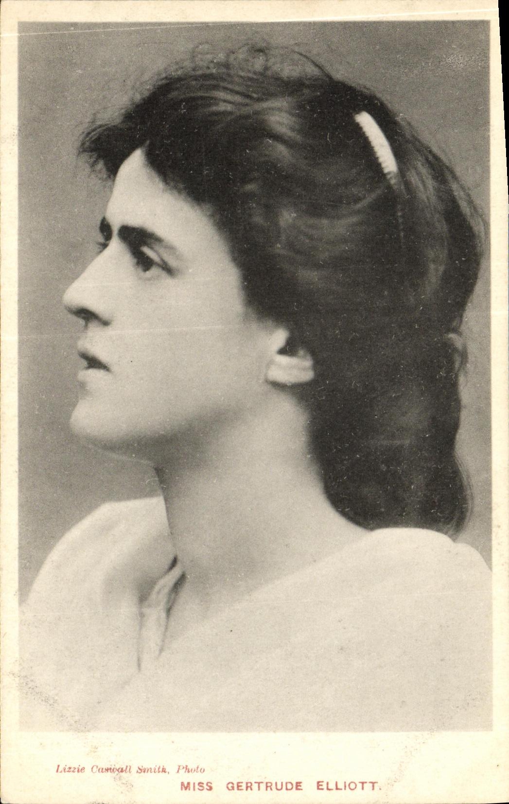 CPA Fantaisie Femme Miss Gertrude Elliott