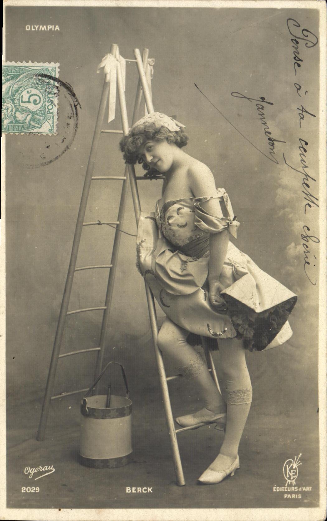 CPA Fantaisie Femme Olympia Berck