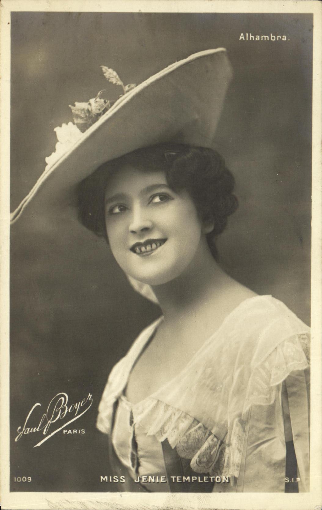 CPA Fantaisie Femme Alhambra Miss Jenie Templeton