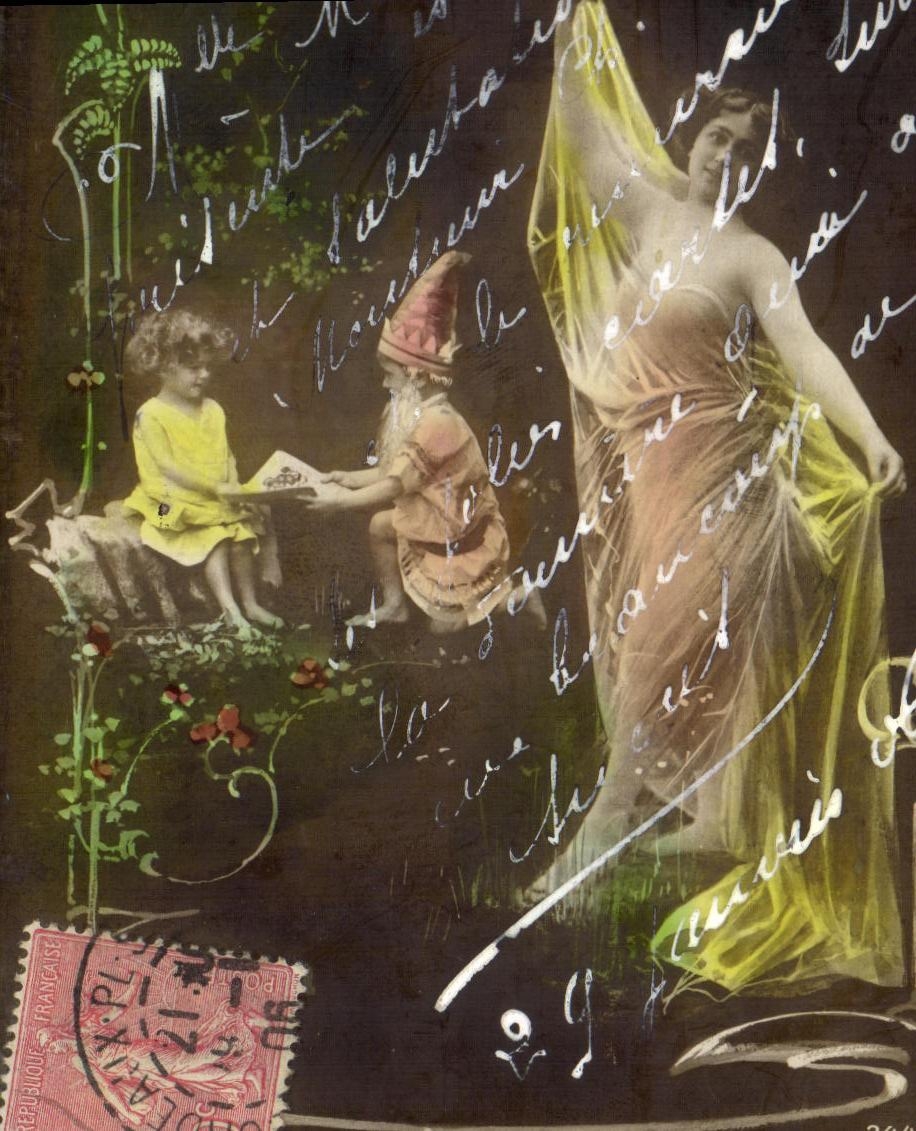 CPA Fantaisie Femme Enfants Nain 
