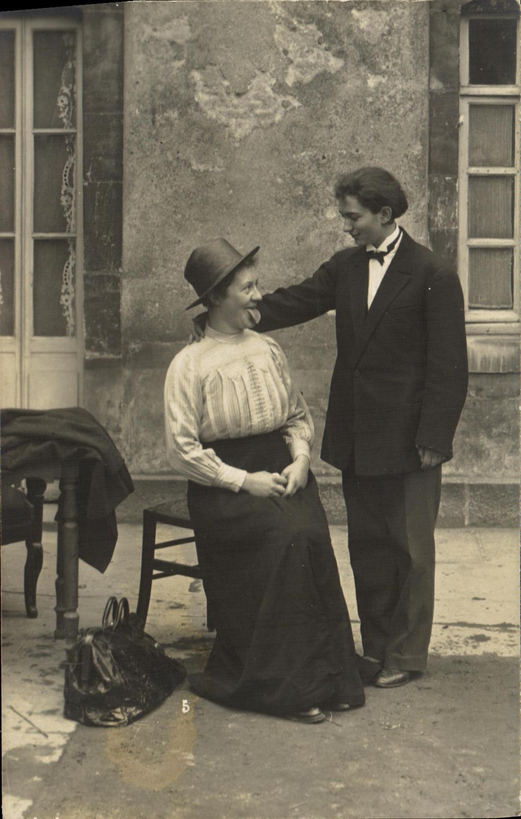 CARTE PHOTO Paris Mi careme 1931 Docteur Knock theatre
