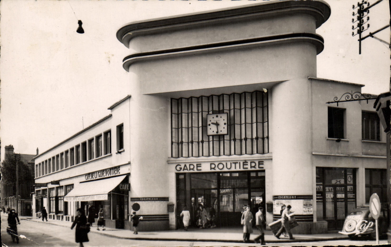 MODERN CARD Caen entered of the Coach station