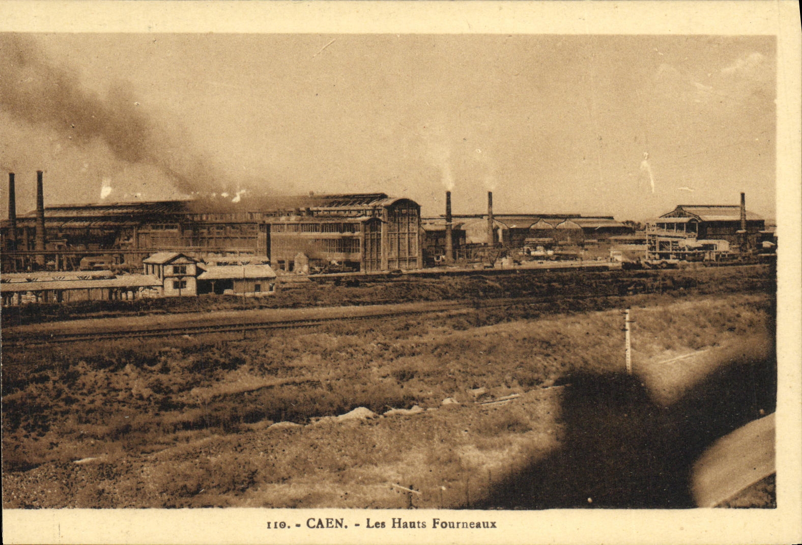 CPSM Caen the Blast furnaces 1950
