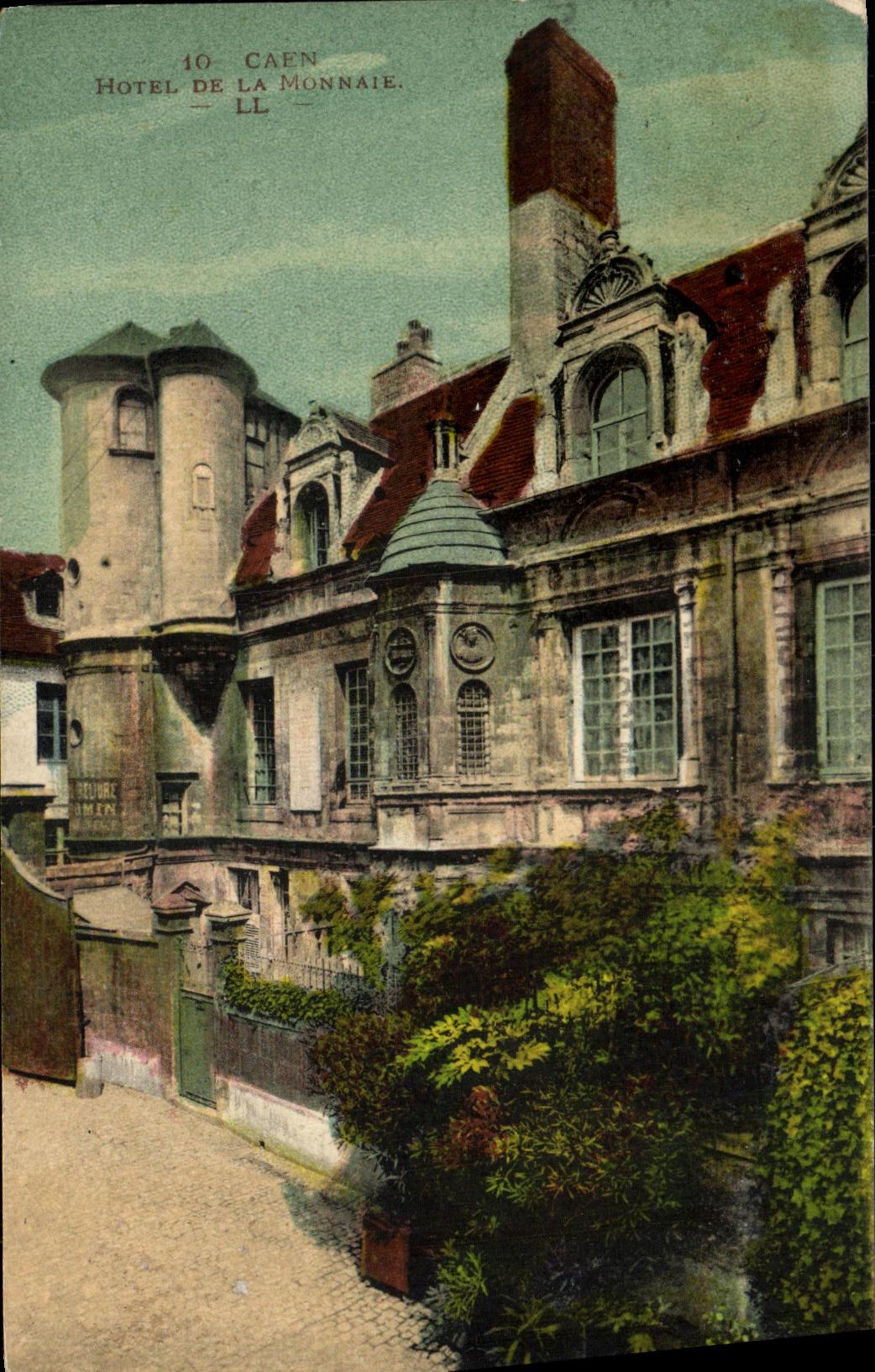 VINTAGE POSTCARD Caen Hotel Of Monnale