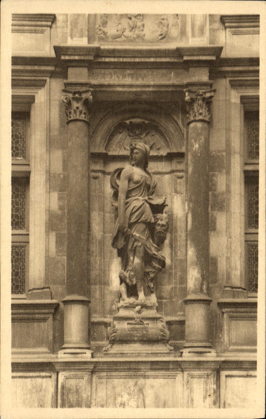 VINTAGE POSTCARD Caen Ancien Hotel D Escoville Rules of Judith holding the Head D Holopherne