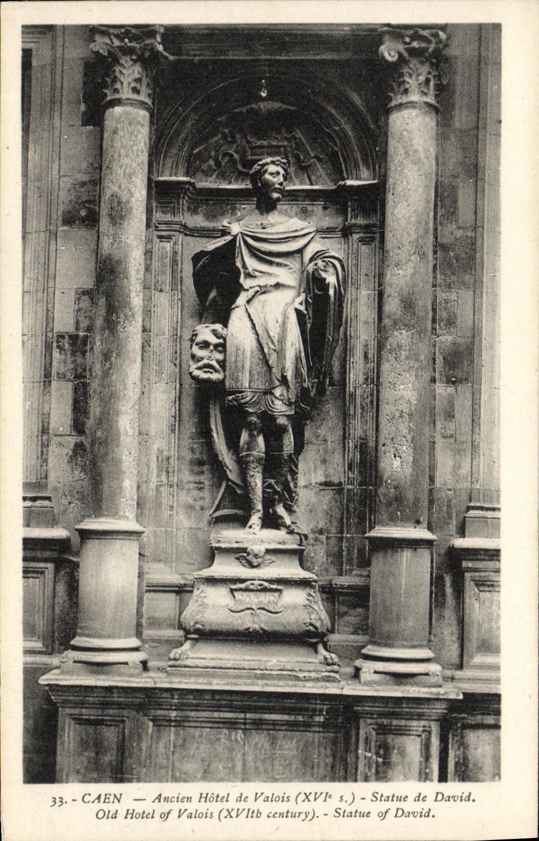 VINTAGE POSTCARD Caen Ancien Hotel of Valois rules of David