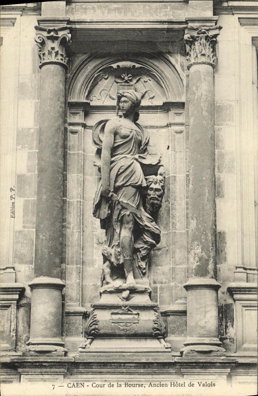 VINTAGE POSTCARD Caen Court of the Stock Exchange Old Hotel of Valois