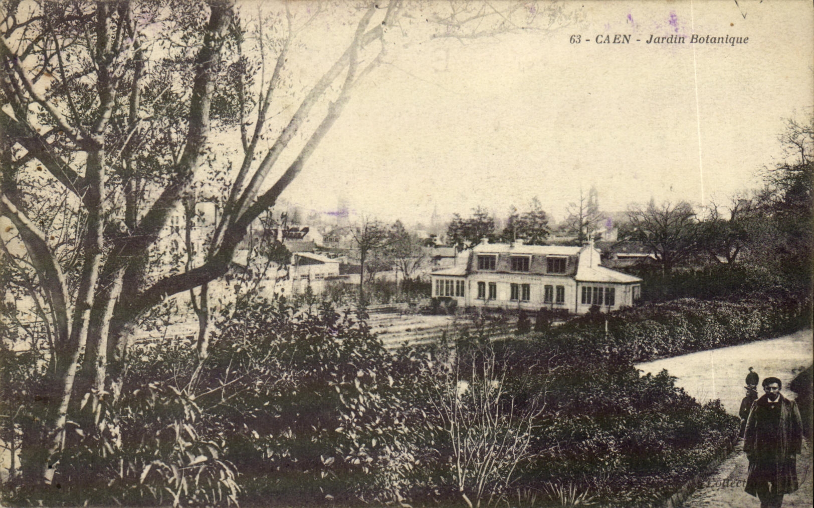 VINTAGE POSTCARD Caen the Botanical Botanical garden