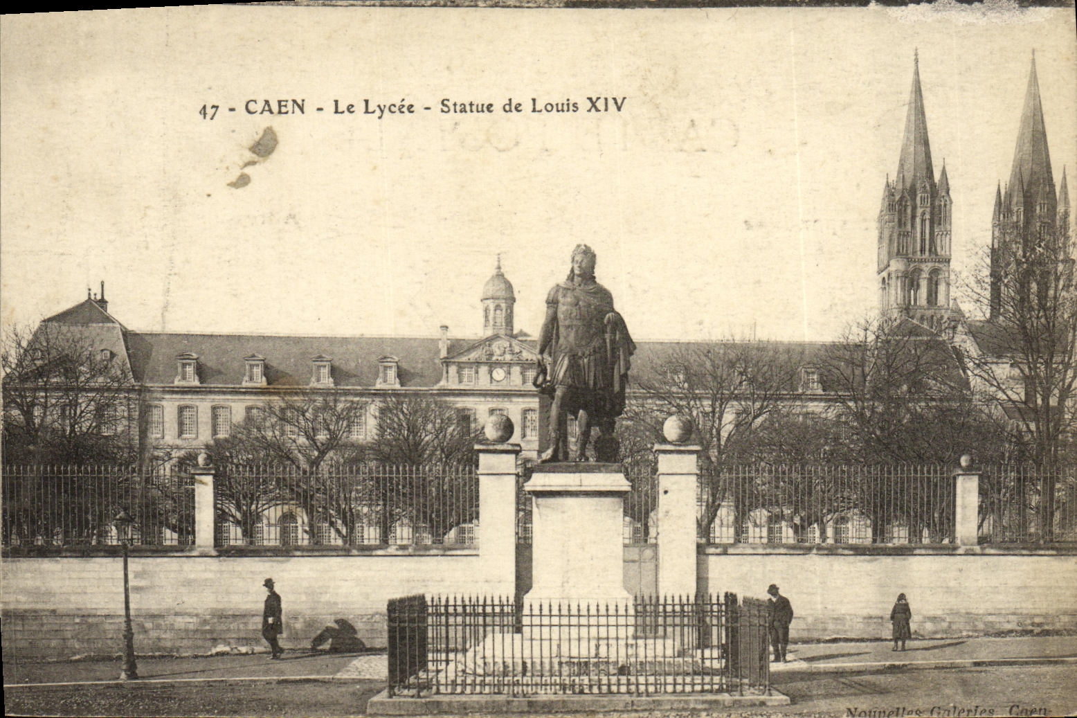 VINTAGE POSTCARD Caen the College Rules of Louis XIV