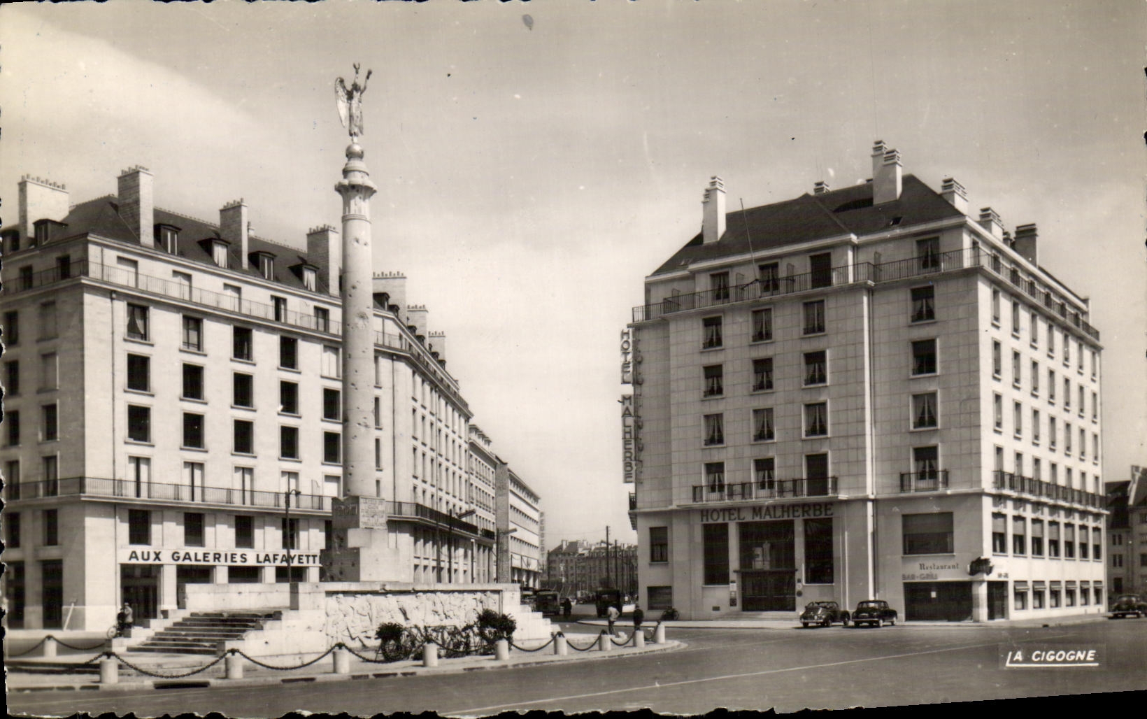 CPSM Caen Places of November 11th Galeries Lafayette Hotel Malherbe