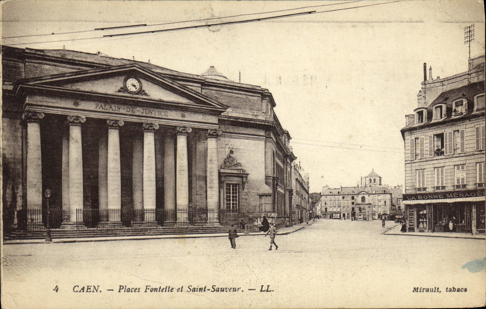 VINTAGE POSTCARD Caen Fontelle Places and Saint Saver