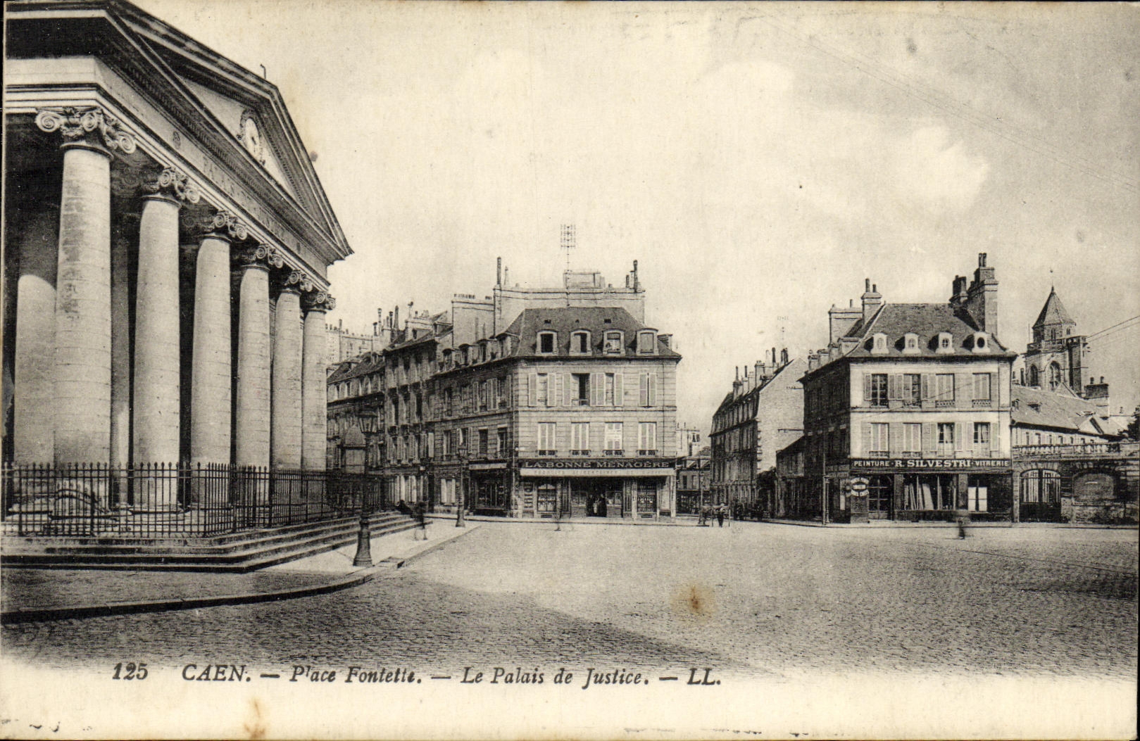 VINTAGE POSTCARD Caen Places Fontette the Palate of Justice