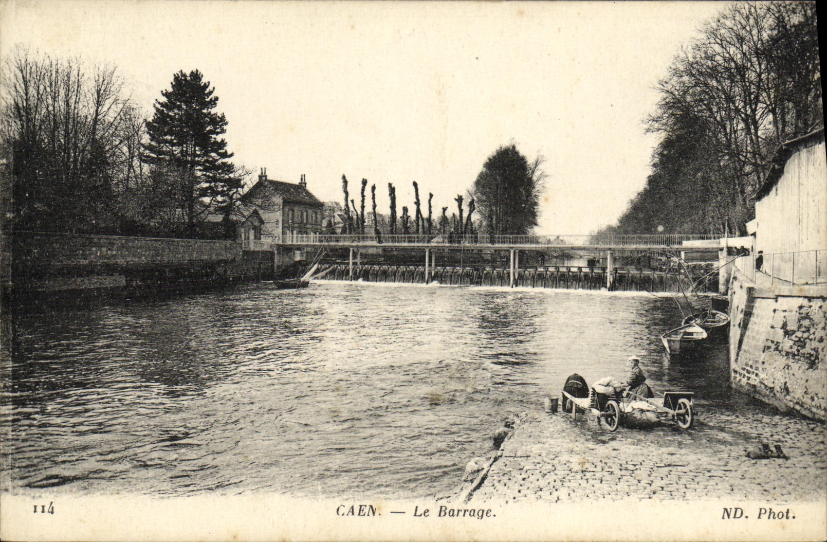 VINTAGE POSTCARD Caen the Stopping Lavender fields