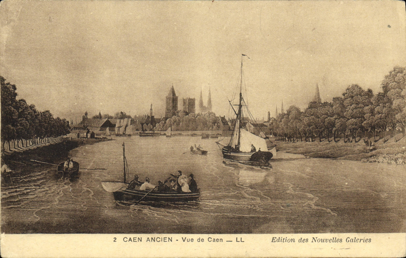 VINTAGE POSTCARD Old Caen Sight of Caen