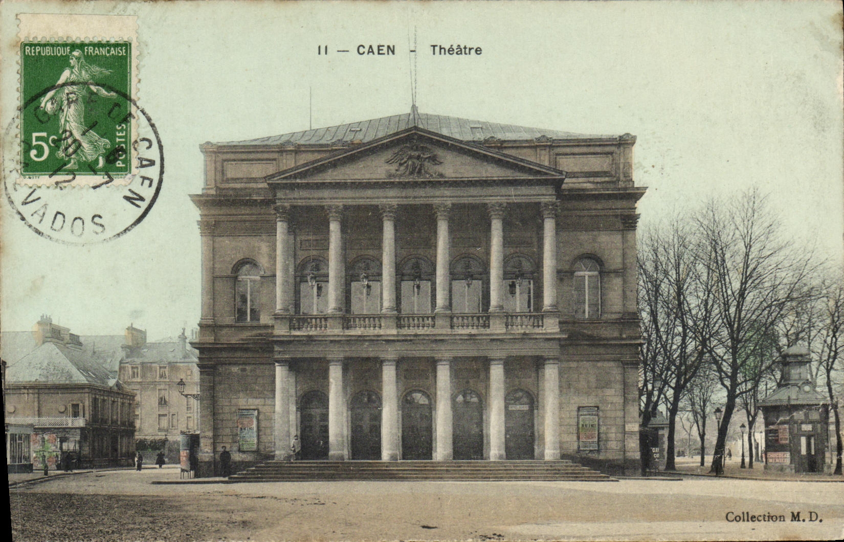 VINTAGE POSTCARD Caen Theater