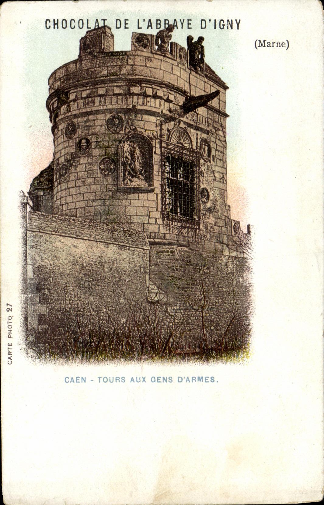 VINTAGE POSTCARD Caen the Tower With People D Weapons