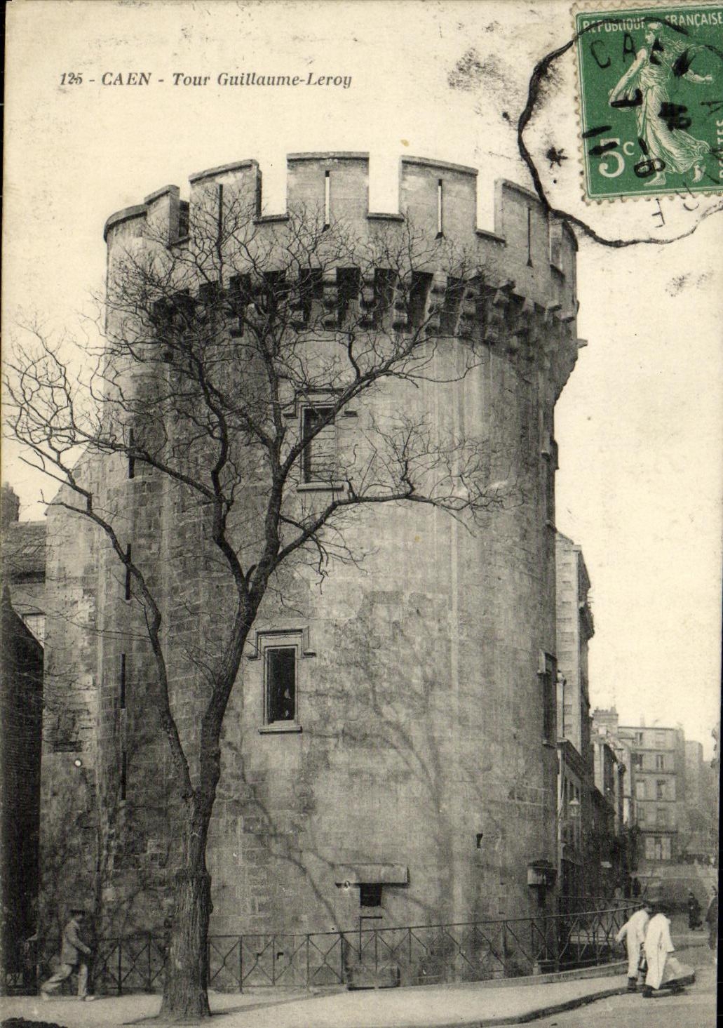 VINTAGE POSTCARD Caen the Tower Guillaume Leroy