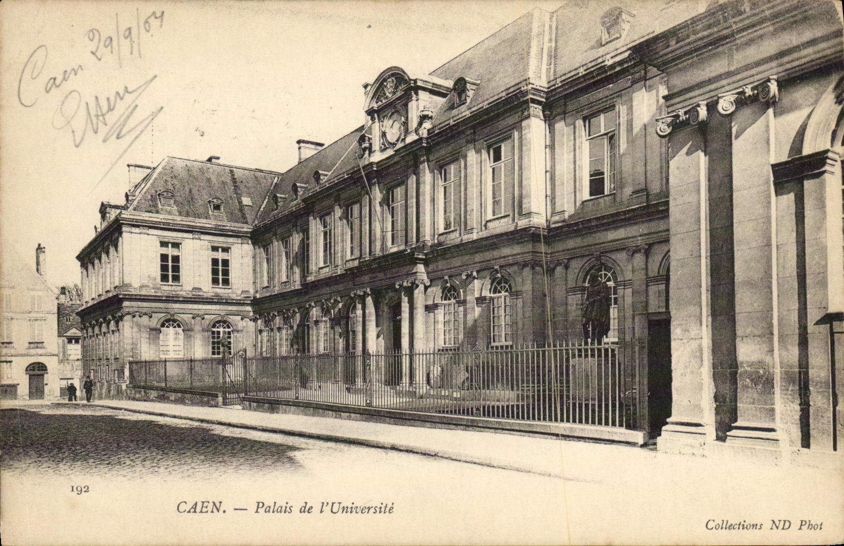 VINTAGE POSTCARD Caen Palate of L University