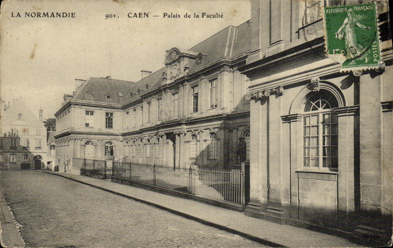 VINTAGE POSTCARD Caen Palate of Faculty
