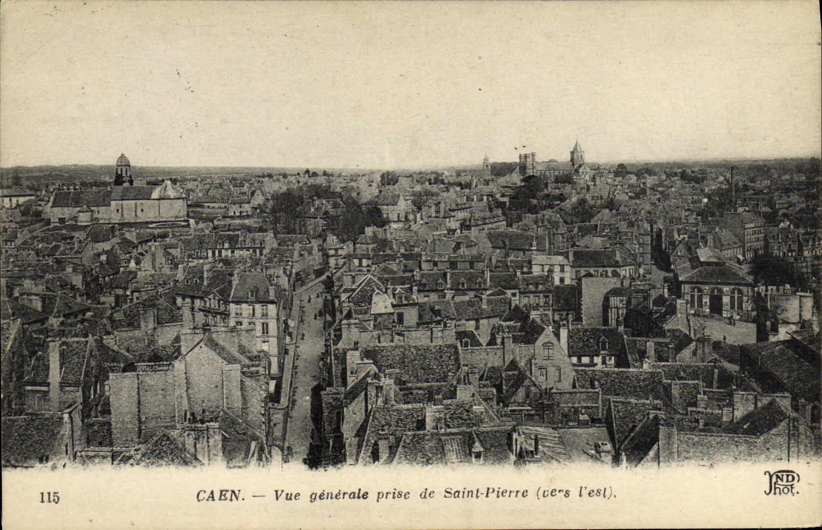 VINTAGE POSTCARD Caen View Taken of the Saint Pierre