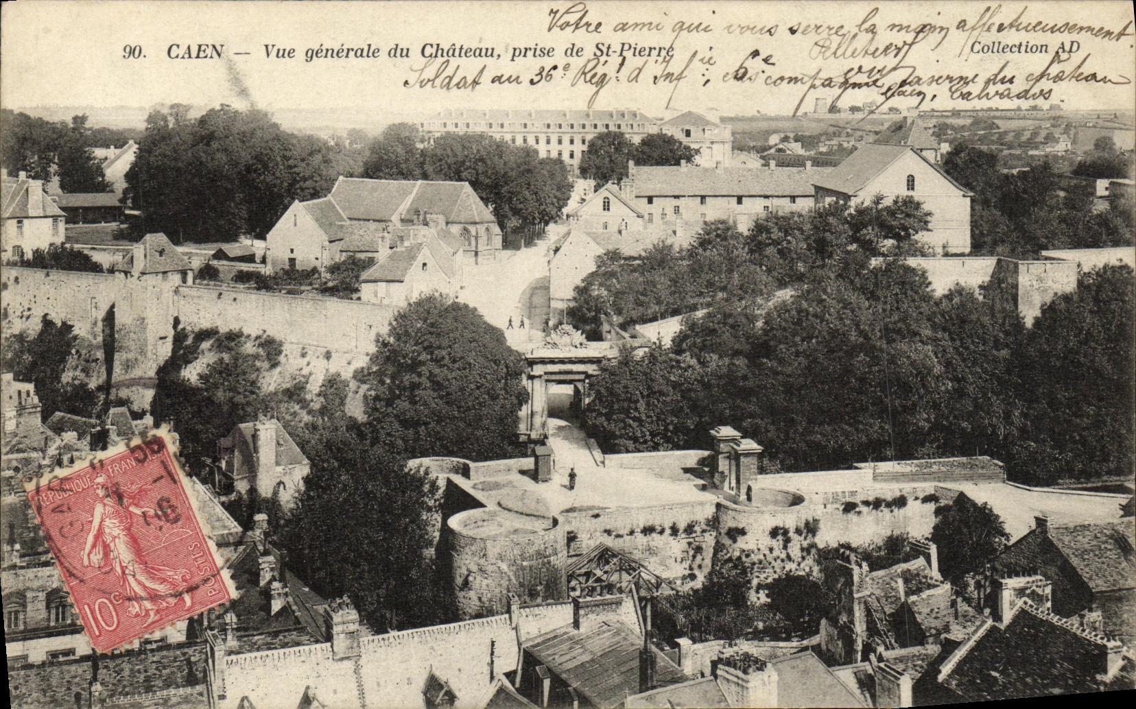 Opinion de Caen de la POSTAL de la VENDIMIA del castillo tomado de St Pedro