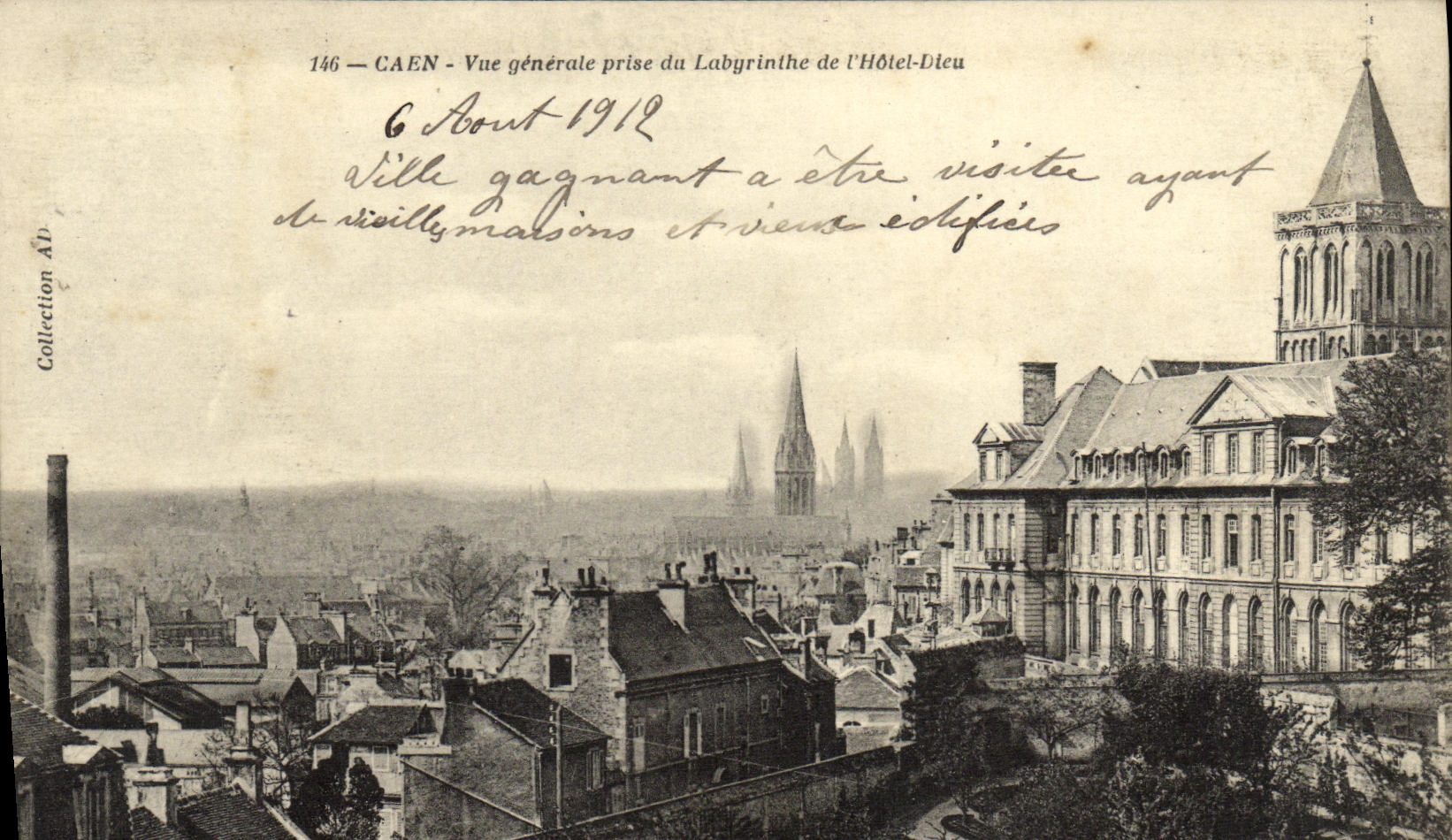 Opinion de Caen de la POSTAL de la VENDIMIA tomada del laberinto de L dios del hotel