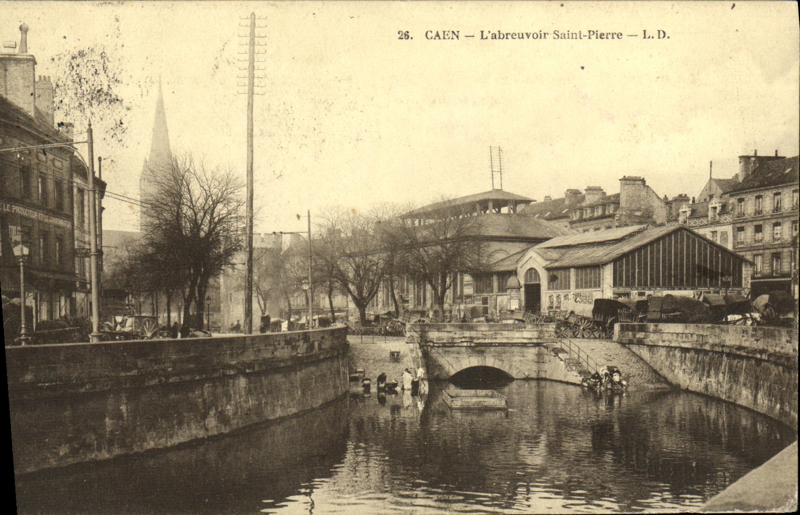 POSTAL Caen L Saint Pierre de la VENDIMIA del canal de alimentacion