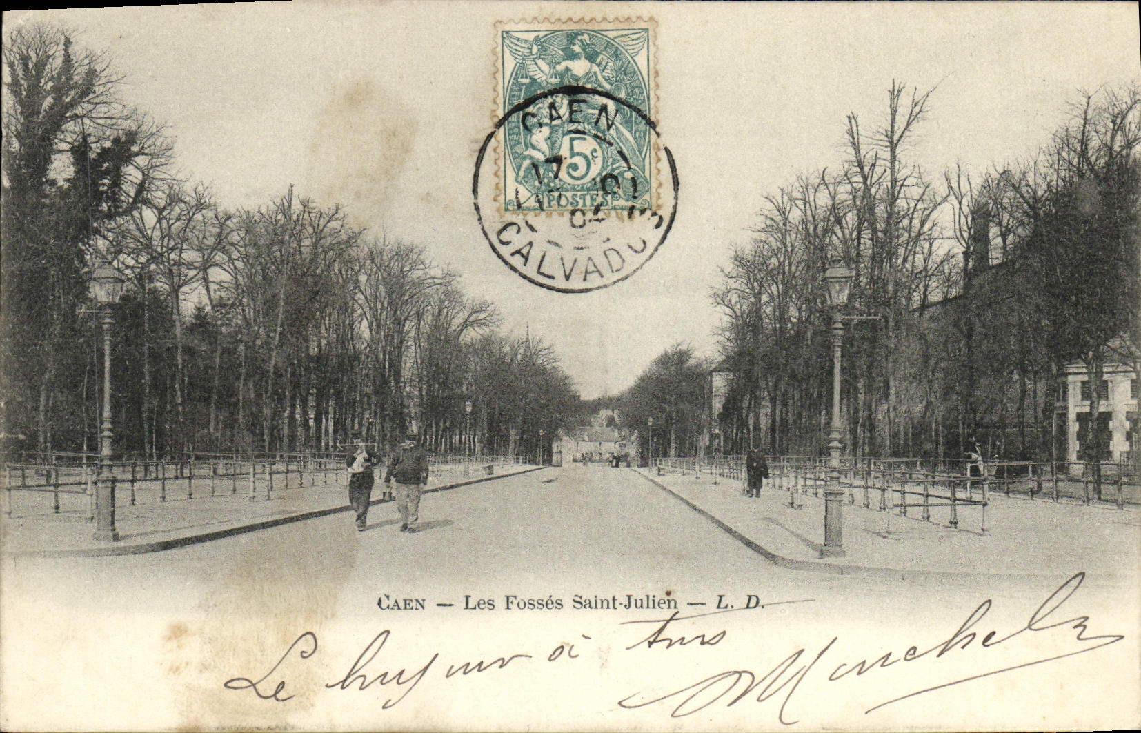 POSTAL Caen de la VENDIMIA los hoyos Jullen santo