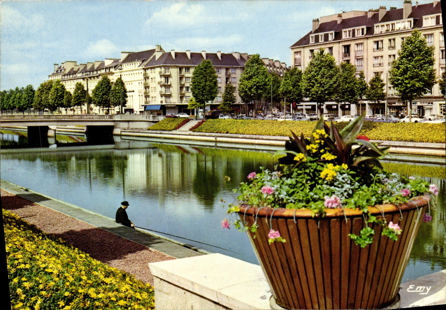POSTAL MODERNA Caen los bordes de L adorna en el plan pasado el muelle de julio y el muelle de la  promenade  de Sevigne