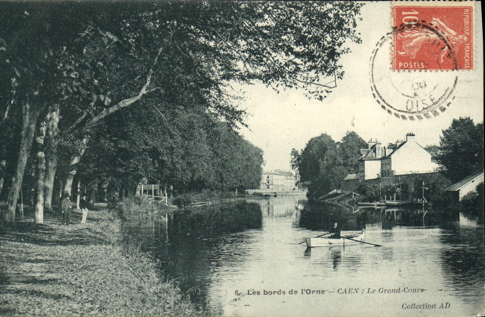 La POSTAL Caen de la VENDIMIA los bordes de L adorna el gran curso