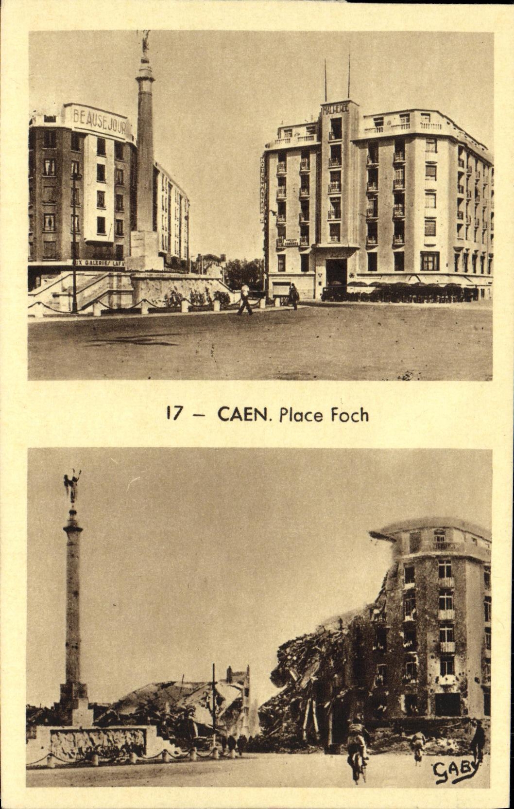 La POSTAL Caen de la VENDIMIA coloca Foch Militaria