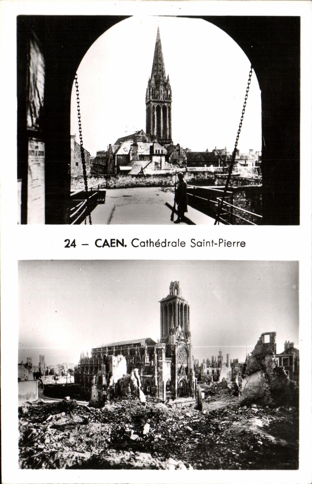 Saint Pierre de Militaria de la catedral de Caen de la POSTAL de la VENDIMIA