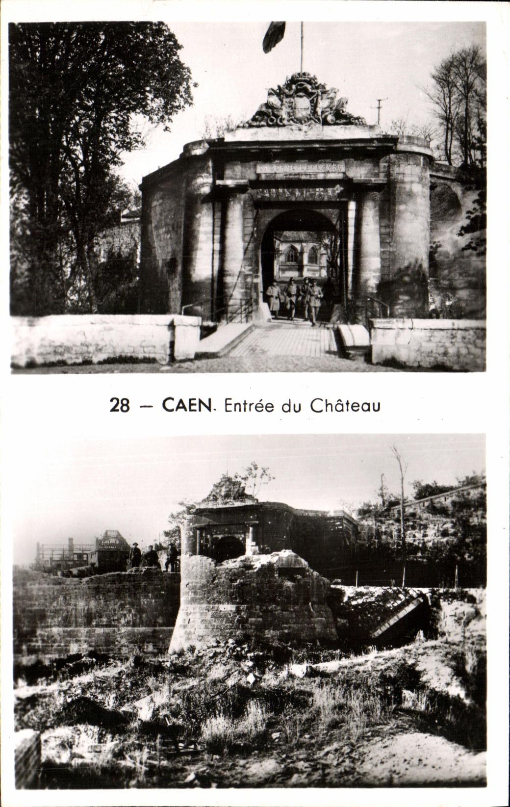 POSTAL Caen de la VENDIMIA entrada del castillo de Militaria