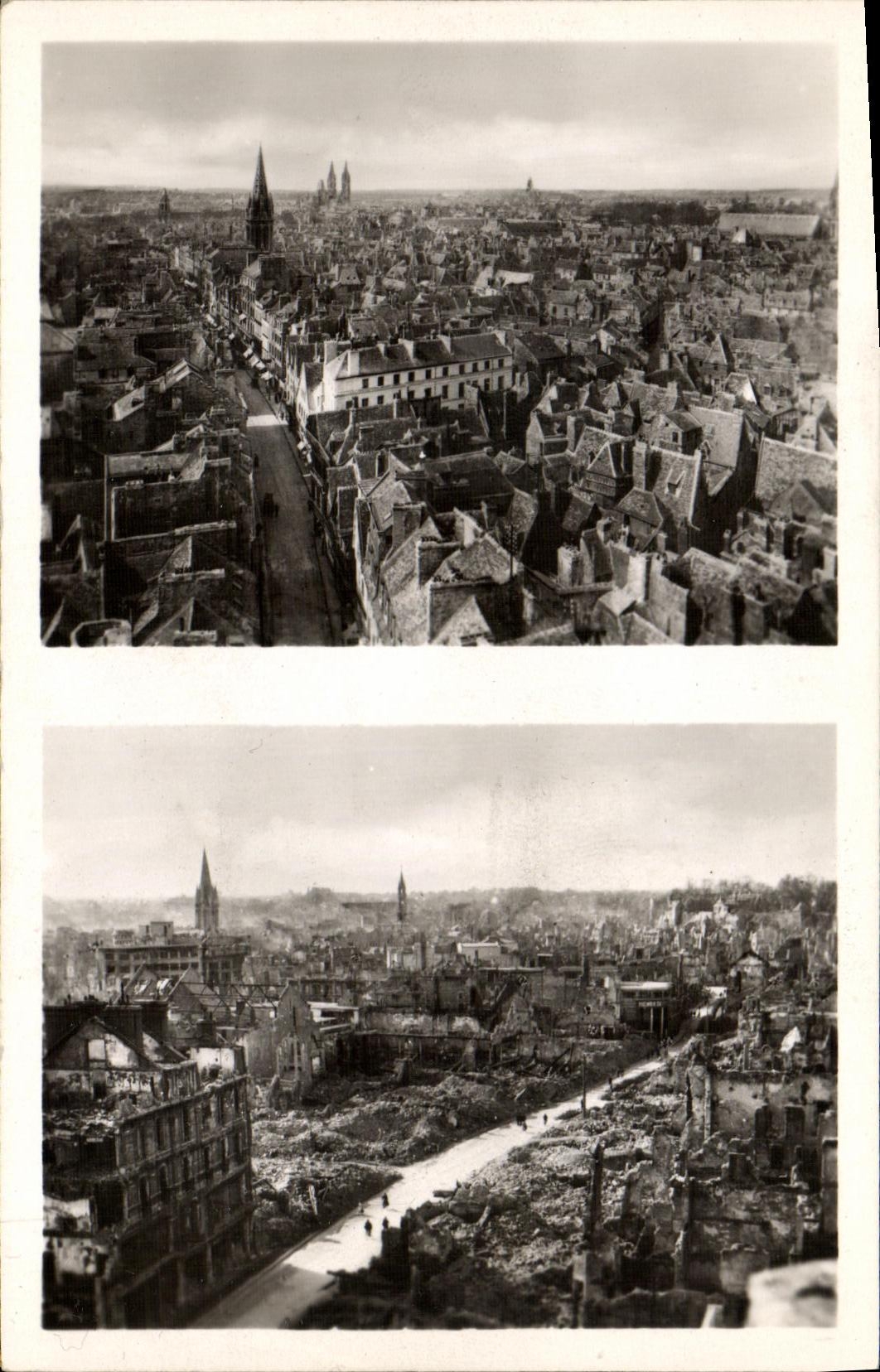 POSTAL Caen de la VENDIMIA vista del St Pedro Militaria de la Campana torre