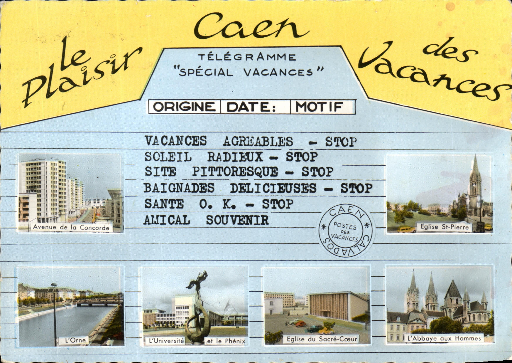 POSTAL MODERNA el placer de Caen de los dias de fiesta