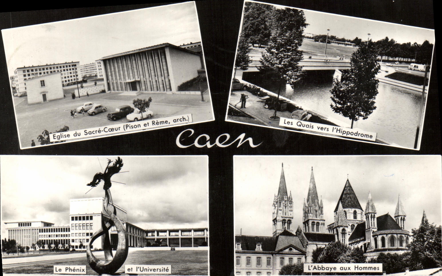 POSTAL MODERNA Caen Eglise corona los muelles del corazon hacia L hipodromo de Phoenix