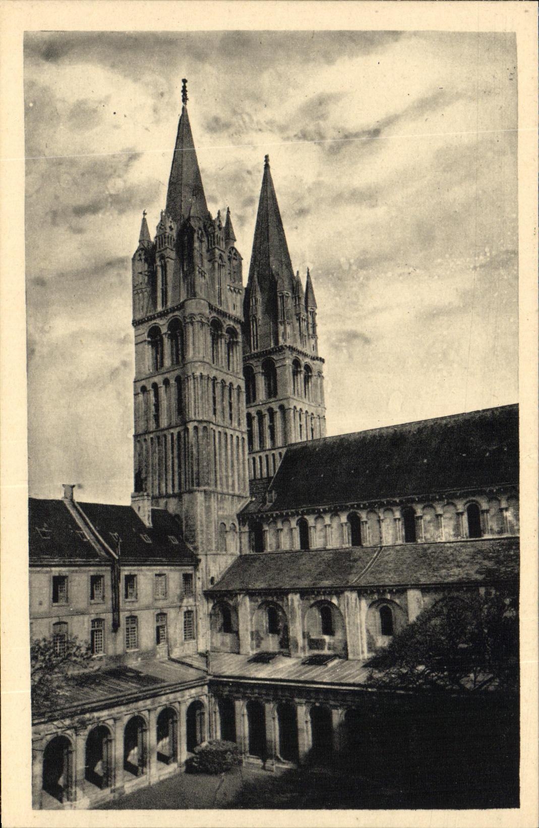 Corte de Malherbe de la universidad de Caen de la POSTAL de la VENDIMIA del claustro y de las vueltas de Etienne Saint
