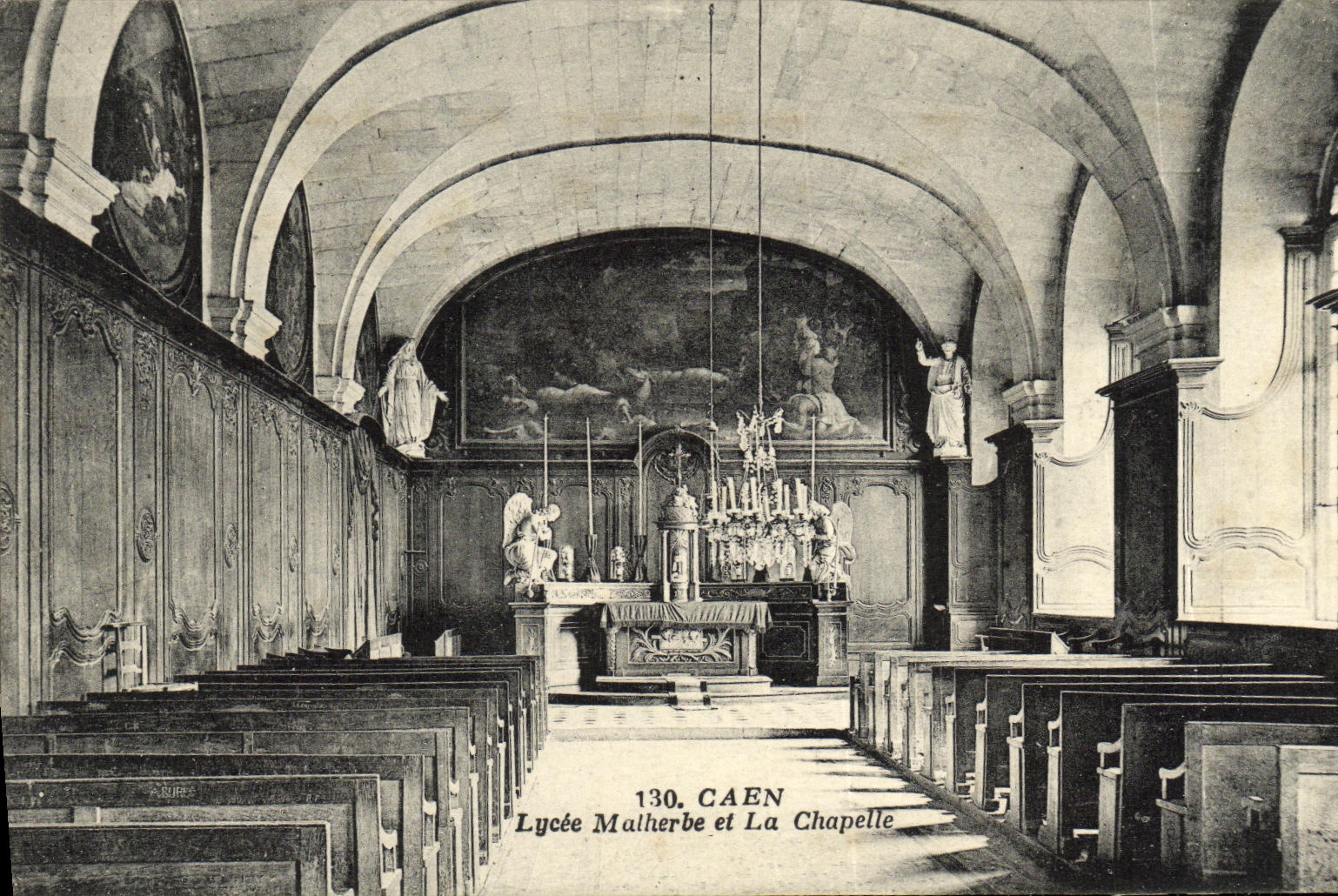 Universidad de Caen Malherbe de la POSTAL de la VENDIMIA y La Chapelle