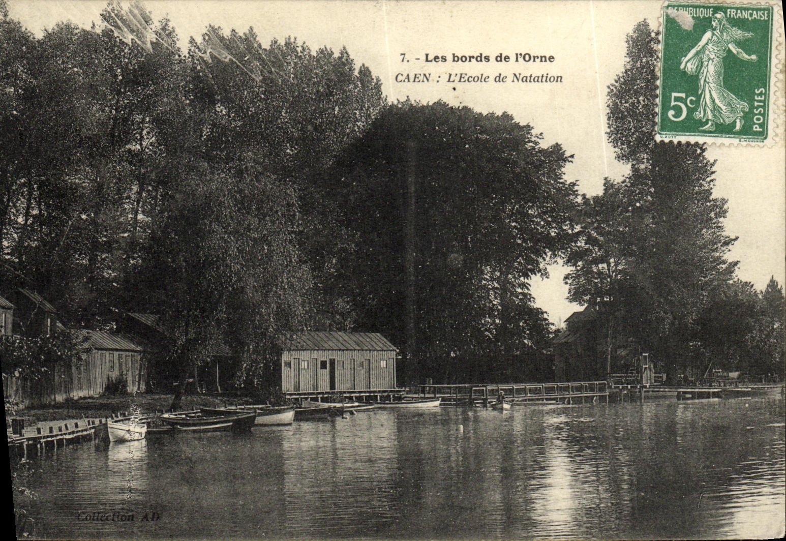 La POSTAL de la VENDIMIA los bordes de L adorna Caen L escuela de la natacion