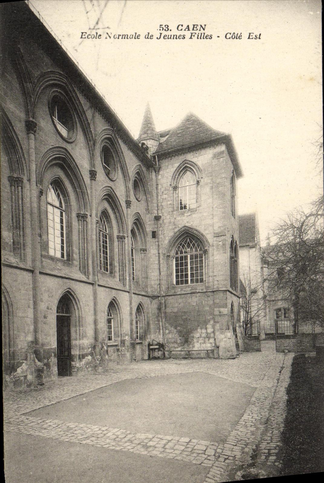 VINTAGE POSTCARD Caen Teacher training school of Jeuanes Girls East coast