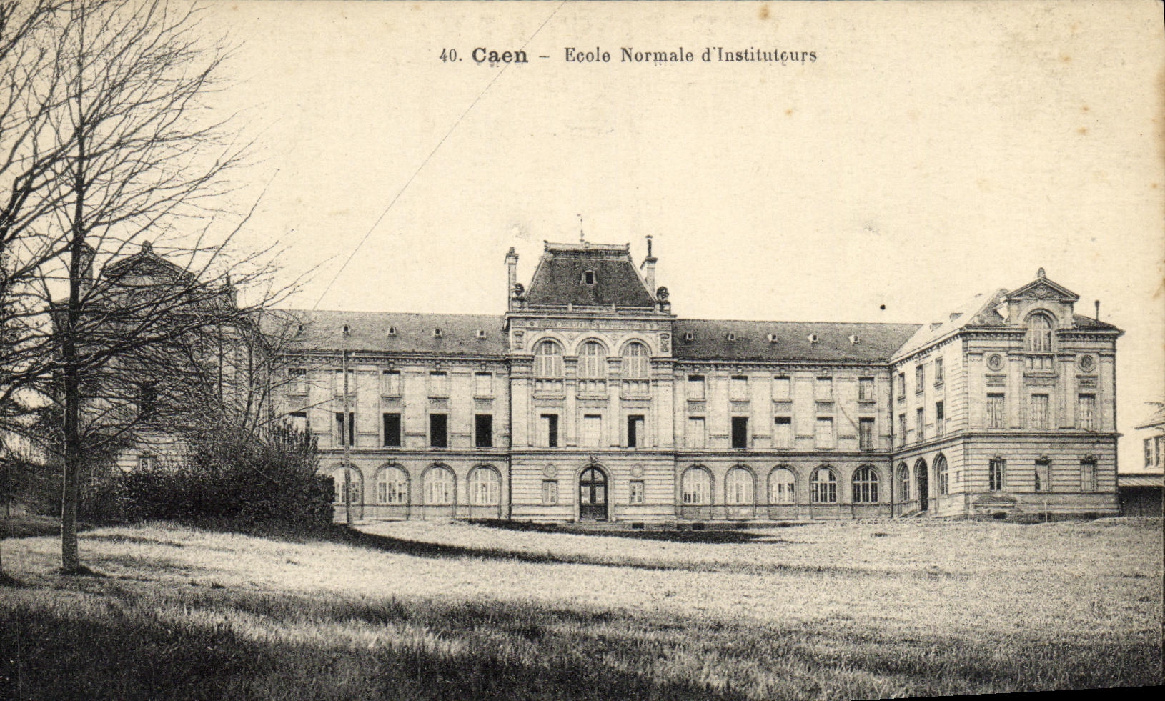 VINTAGE POSTCARD Caen L Teacher training school D Teachers