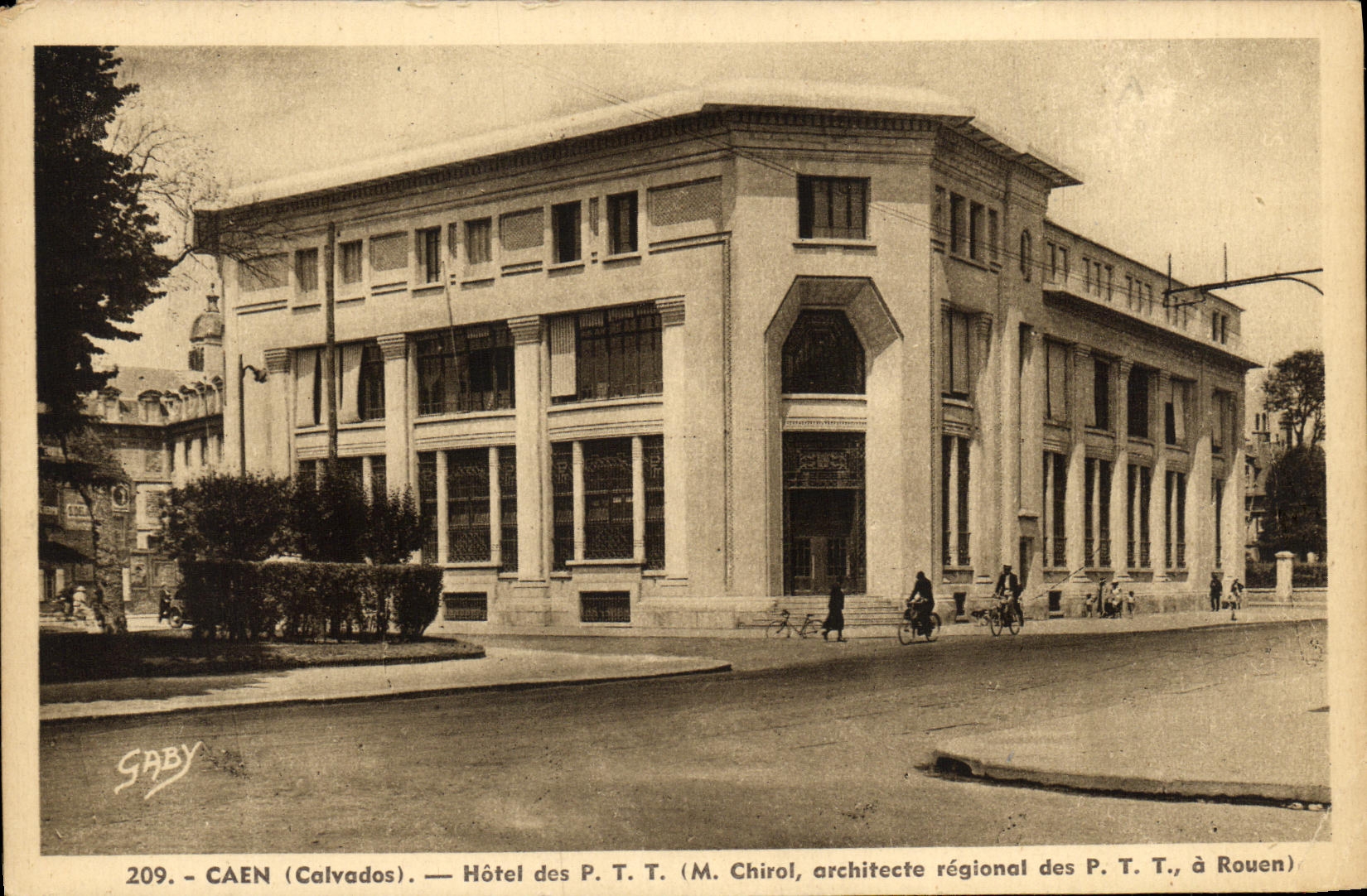 Hotel de Caen de la POSTAL de la VENDIMIA del P T T