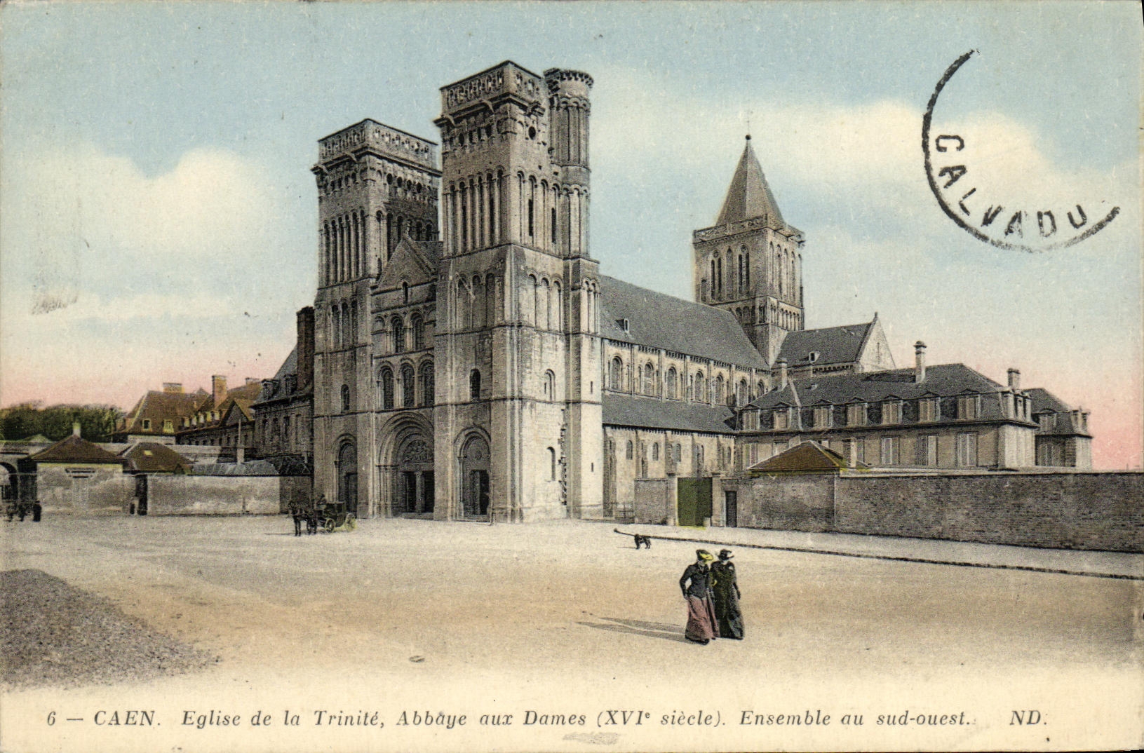 POSTAL Caen L iglesia de la VENDIMIA de la abadia de la trinidad a las senoras junto en el sur occidental
