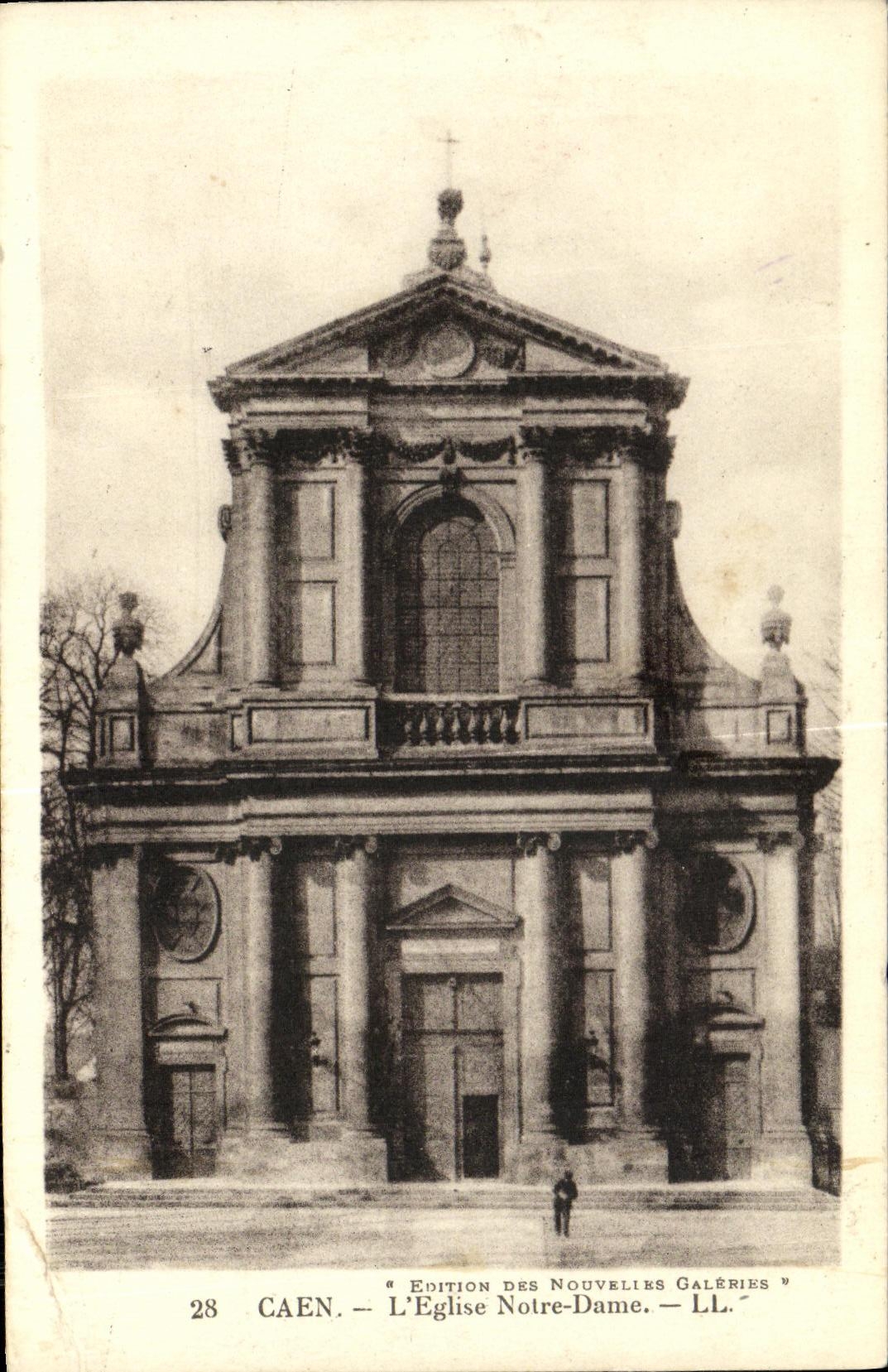POSTAL Caen L iglesia de la VENDIMIA de Notre Dame