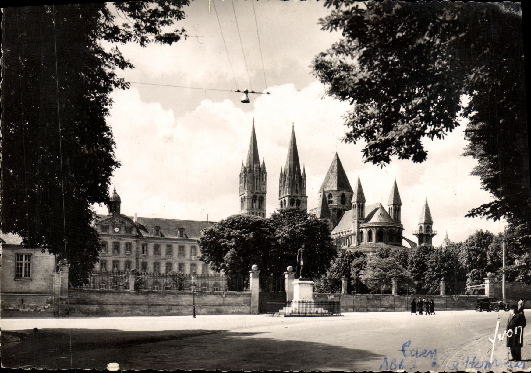 Apse de CPSM Caen de L iglesia Etienne Saint con la abadia con los hombres