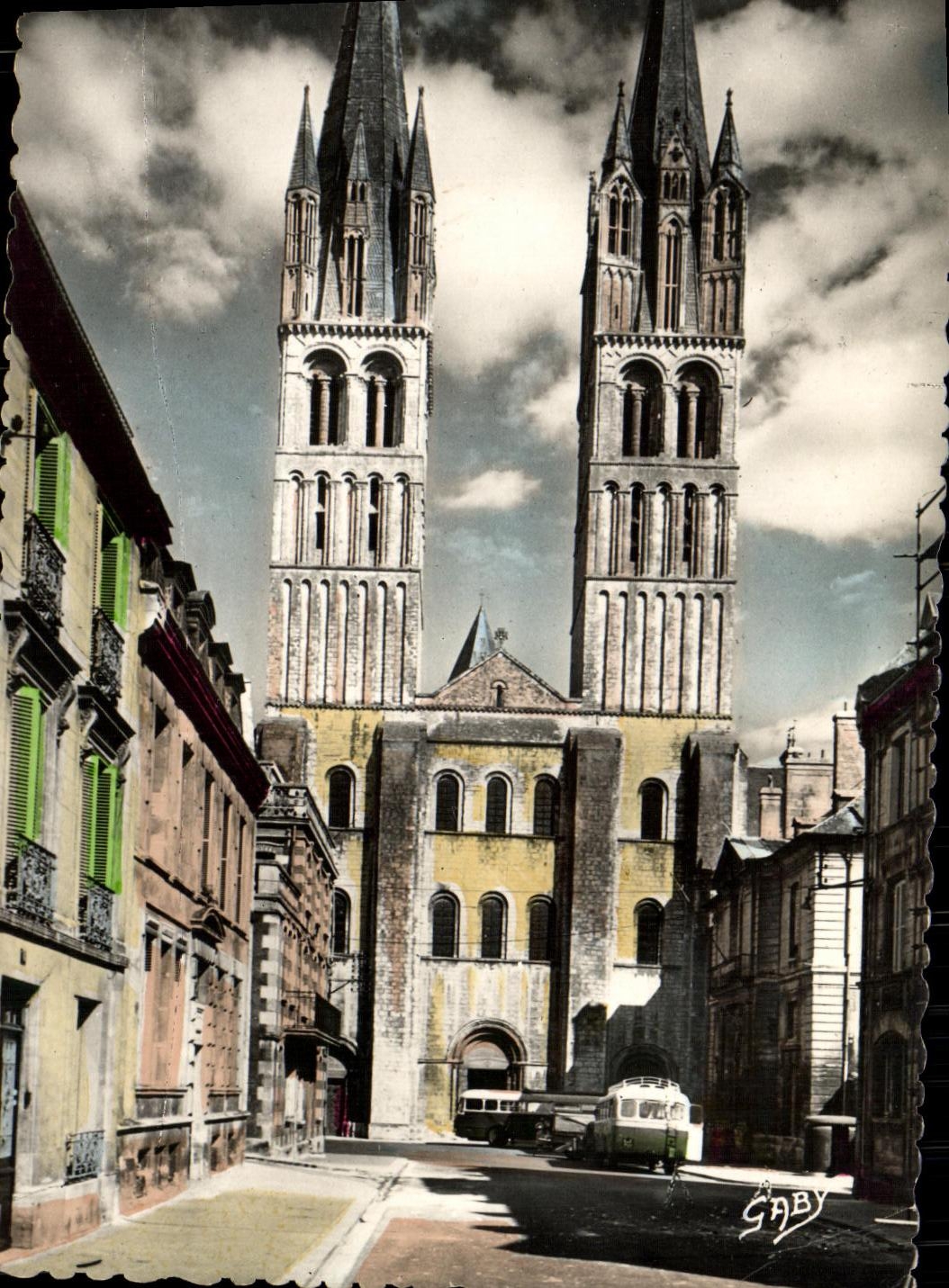 POSTAL MODERNA ataque frontal y viajes de Saint E tienne de la iglesia de la abadia de Caen